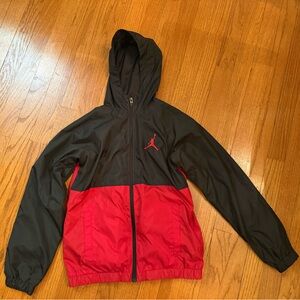 Jordan Black and Red Textured Fabric